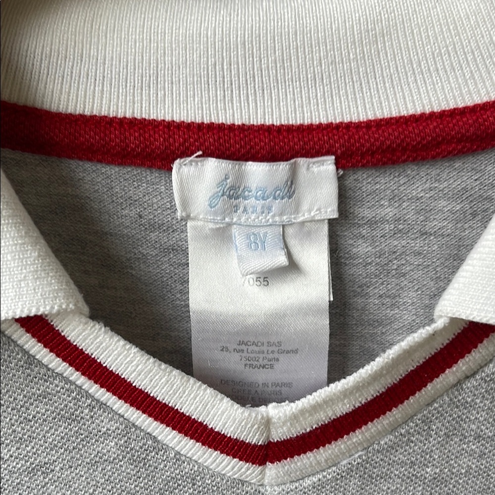 Jacadi Gray and White Polo Shirt with Classic Design - Picture 7 of 12